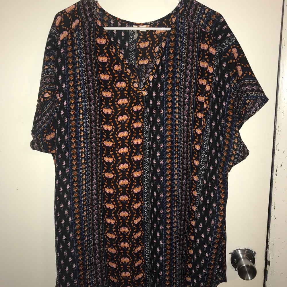 22/24W Catos Printed Blouse